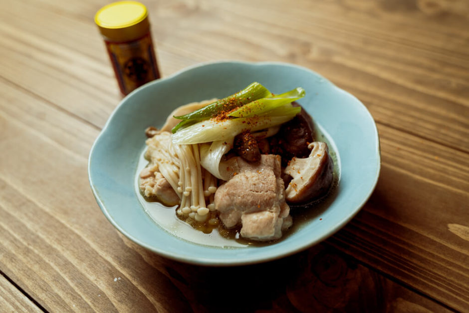 きのこと鶏肉のだし煮